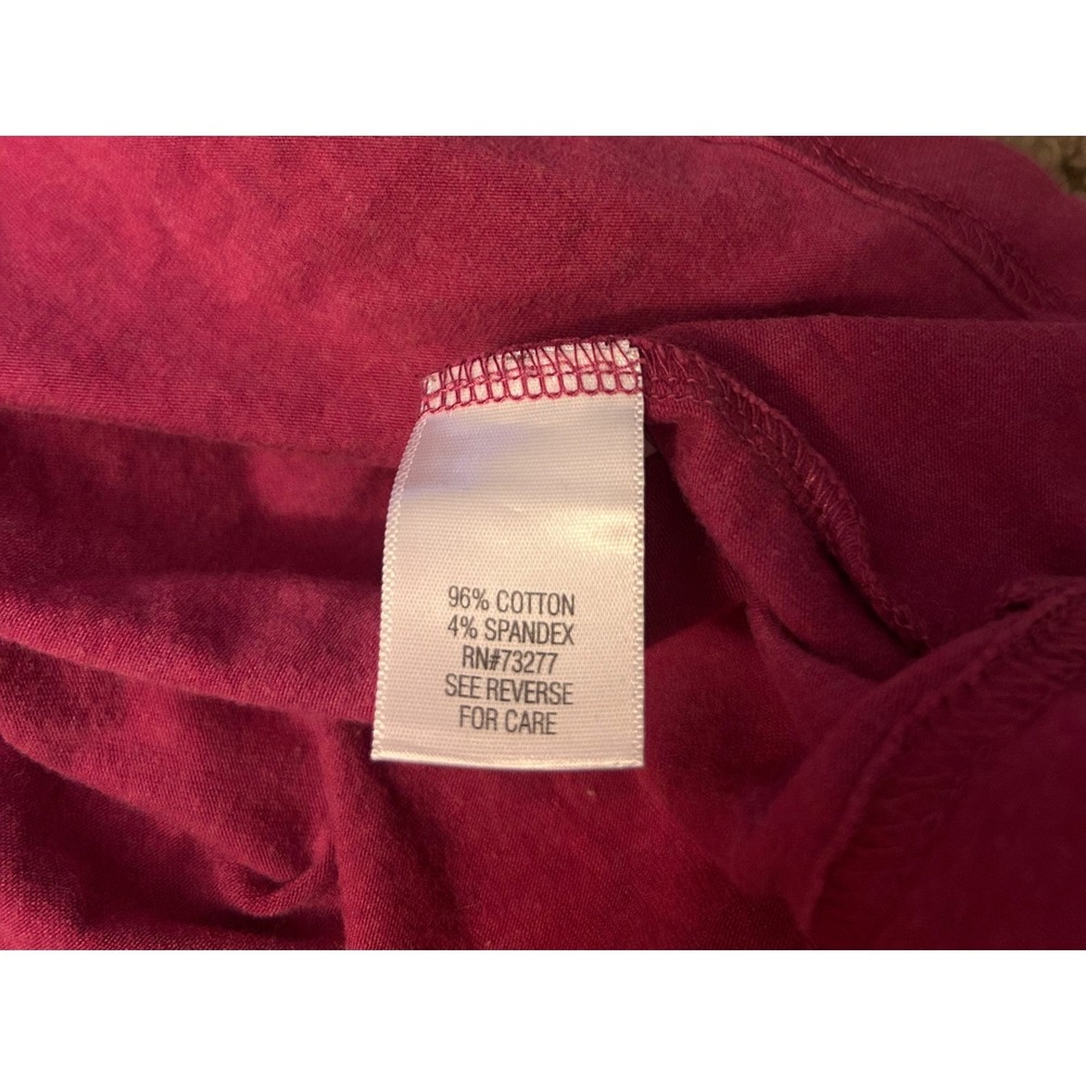 Croft & Barrow Top Womens M Cotton Pink Casual Modest Minimalist Mock Neck - Picture 7 of 7